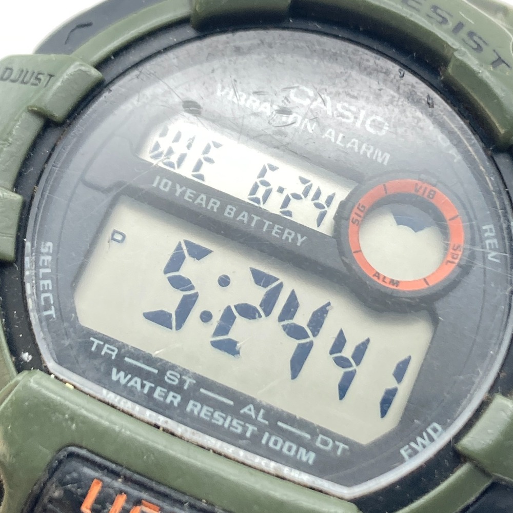 Casio Men's Watch 3463 TRT-110H Green Vibration Alarm 47mm Dual Time Mud Resist - Picture 5 of 16
